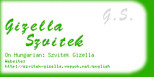 gizella szvitek business card